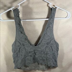 Aerie Gray Ribbed Top